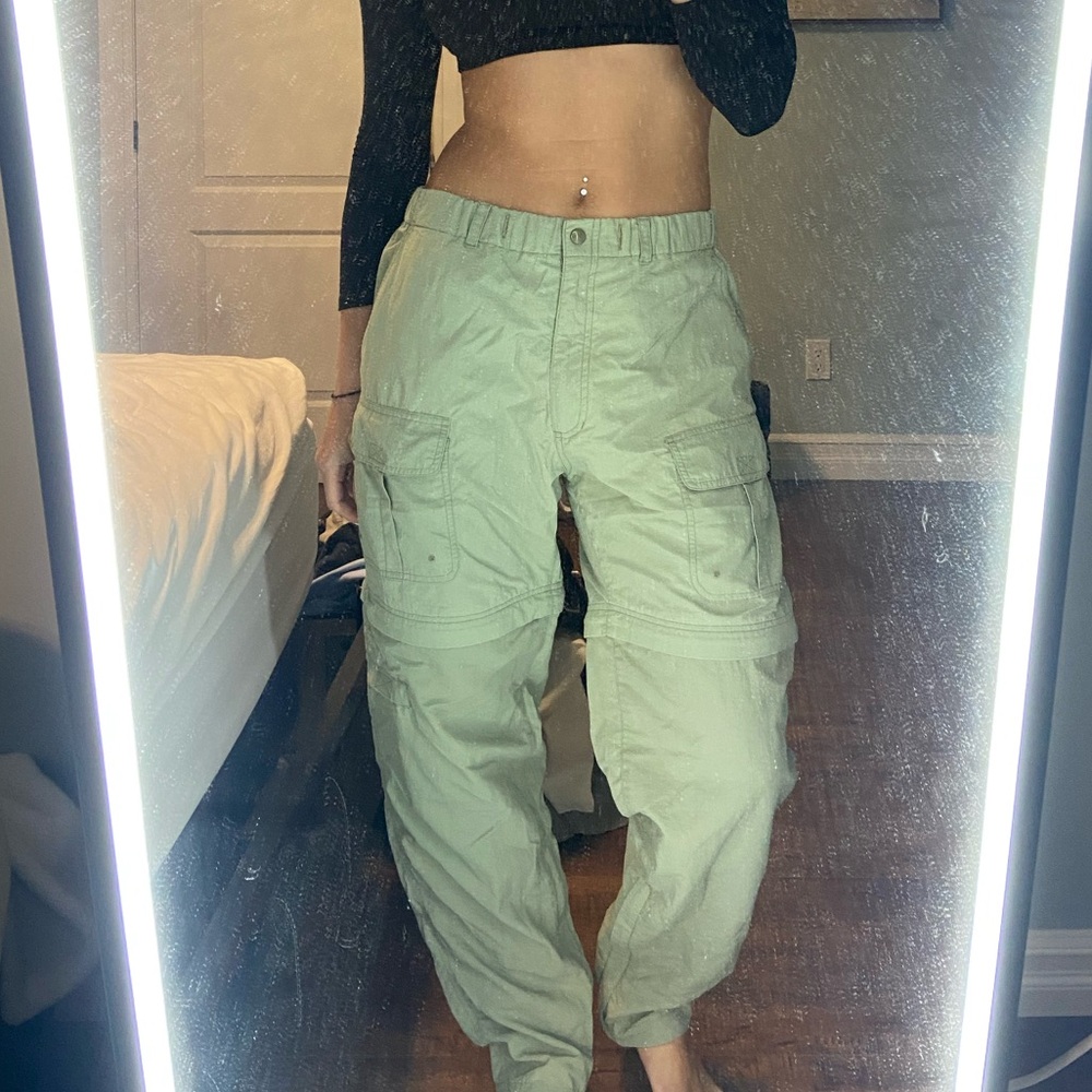 Women's Light Green Cargo Pants